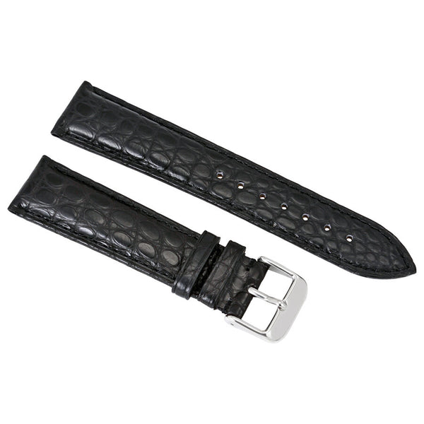 Brooklyn Watch Strap in Black Alligator Leather - 22 MM#RPOS1A-BK - Watches of America