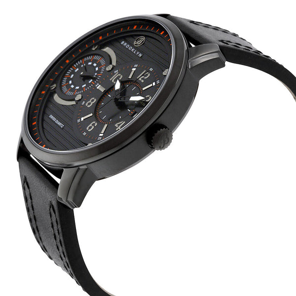 Brooklyn Willoughby Dual Time Swiss Quartz All Black Men's Watch #102-M4221 - Watches of America #2