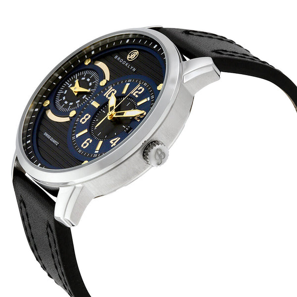 Brooklyn Willoughby Dual Time Swiss Quartz Black Dial Men's Watch #102-M1221 - Watches of America #2
