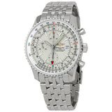 Breitling Navitimer World Chronograph Automatic Chronometer Silver Dial Men's Watch #A2432212-G571-453A - Watches of America