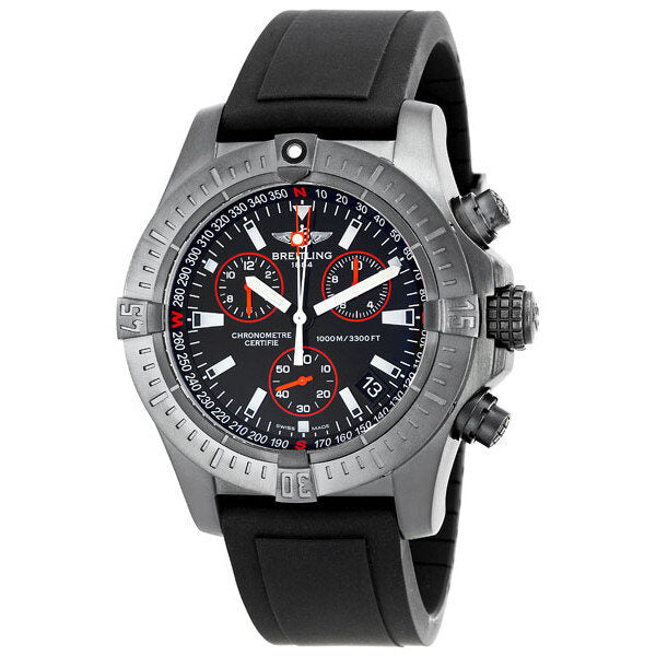 Breitling Seawolf Chrono Black Dial Men's Watch #M7339010-BA03 - Watches of America