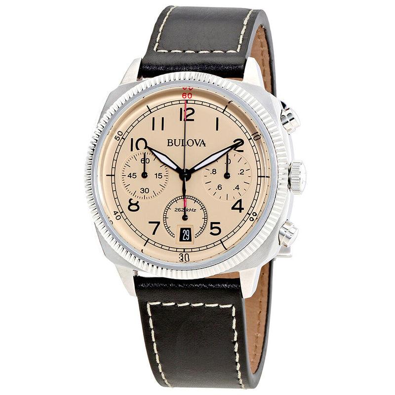 Bulova Chronograph Beige Dial Men's Watch #96B231 - Watches of America