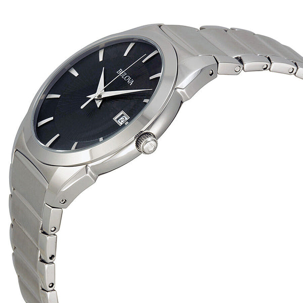 Bulova Classic Black Dial Stainless Steel Men's Watch #96B149 - Watches of America #2