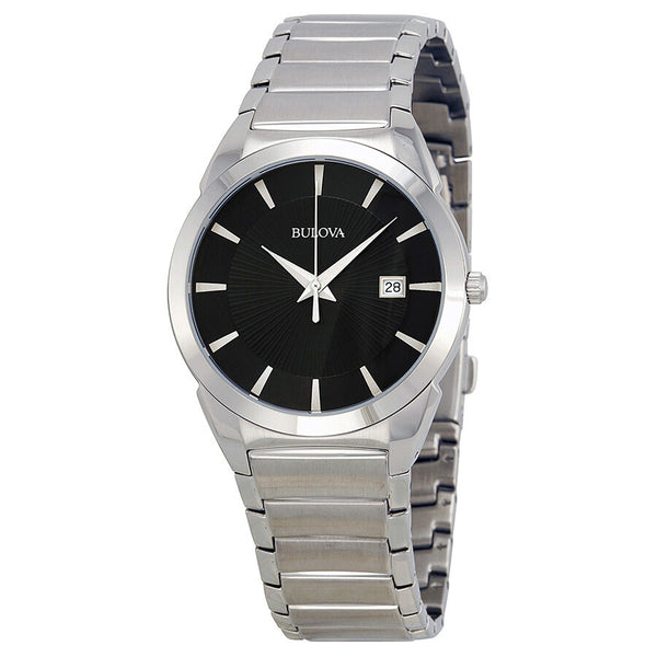 Bulova Classic Black Dial Stainless Steel Men's Watch #96B149 - Watches of America