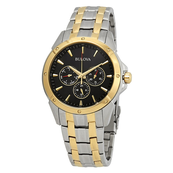 Bulova Classic Black Dial Two-tone Men's Watch #98C120 - Watches of America