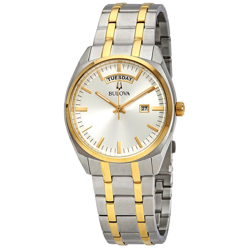 Bulova Classic Silver Dial Two-tone Men's Watch #98C127 - Watches of America