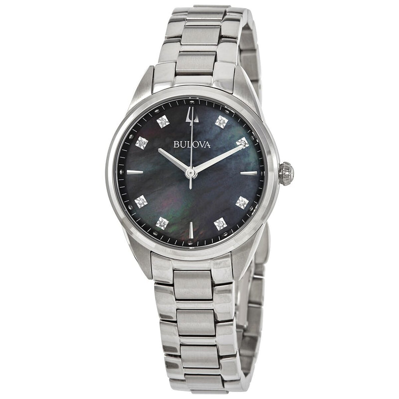 Bulova Classic Sutton Quartz Diamond Ladies Watch #96P198 - Watches of America