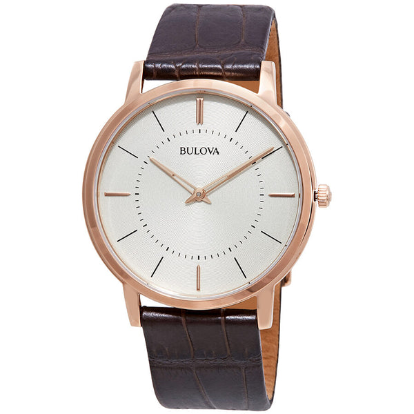 Bulova Classic Warm Grey Dial Rose Gold-tone Men's Watch #97A126 - Watches of America