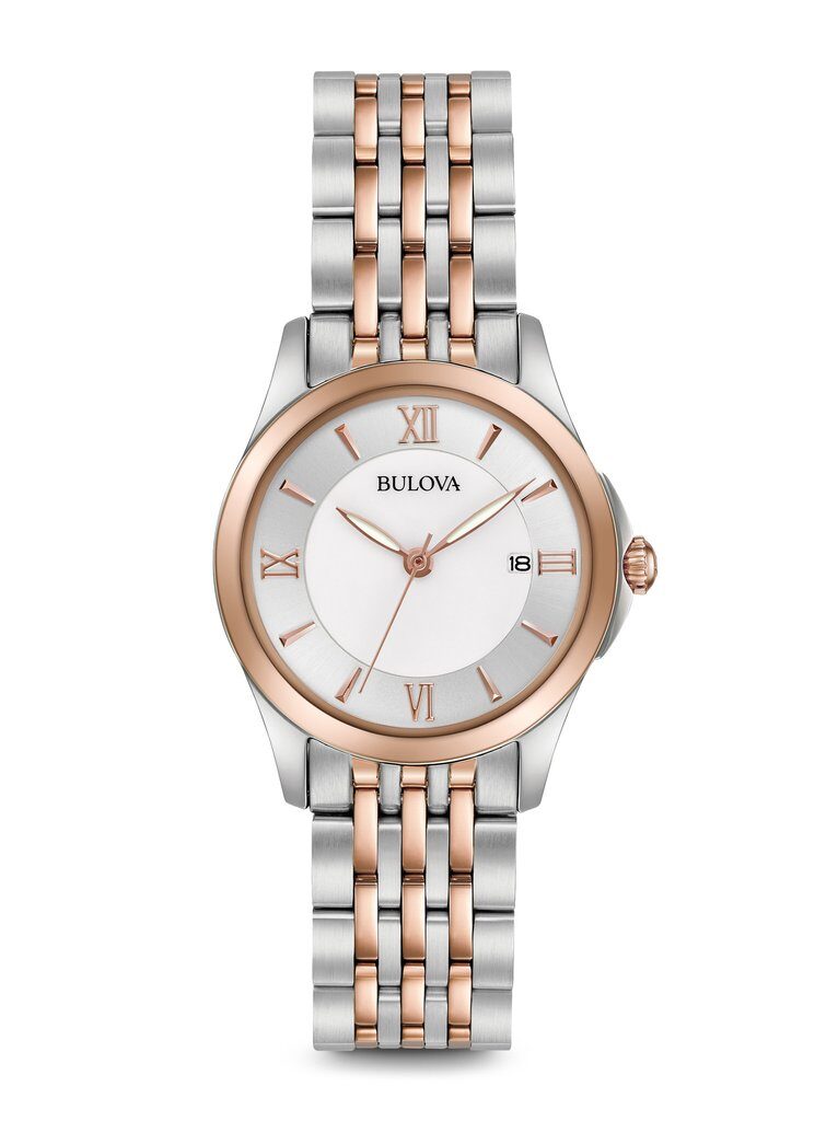 Bulova Classics White Mother of Pearl Dial Ladies Watch #98M125 - Watches of America