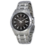 Bulova Dress Grey and Black Dial Stainless Steel Men's Watch #96B169 - Watches of America