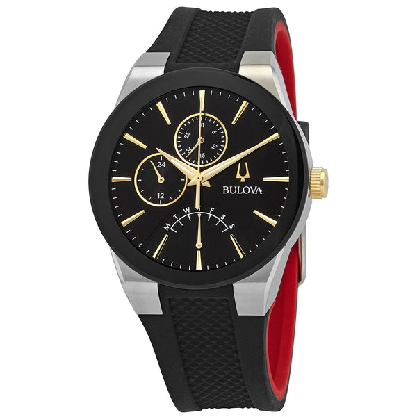 Bulova Futuro Quartz Black Dial Men's Watch #98C138 - Watches of America