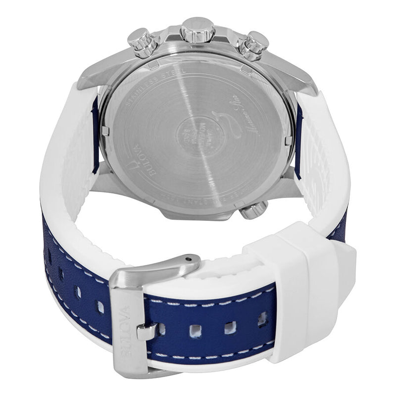 Bulova Marine Star Chronograph Blue Dial Men's Watch #96B287 - Watches of America #3
