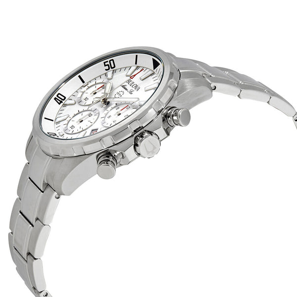 Bulova Marine Star White Dial Stainless Steel Men's Watch #96B255 - Watches of America #2