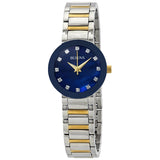 Bulova Modern Diamond Blue Mother of Pearl Dial Ladies Watch #98P157 - Watches of America