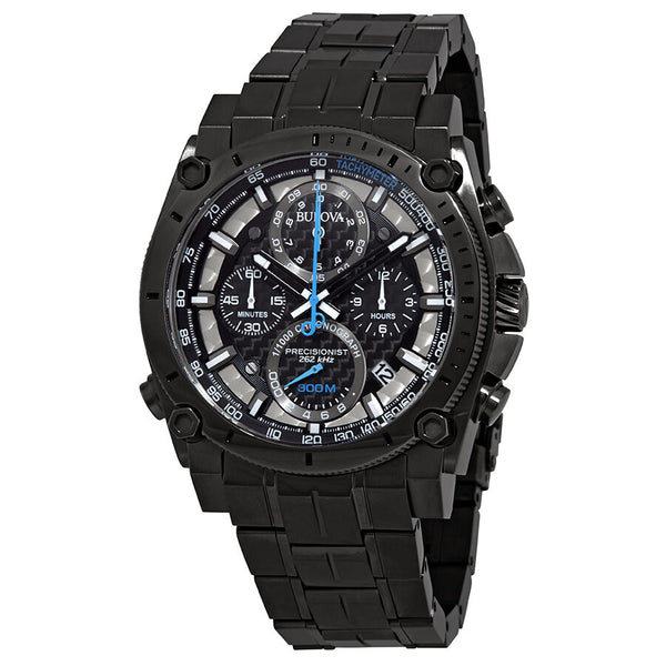 Bulova Precisionist Chronograph Carbon Fiber Dial Men's Watch #98B229 - Watches of America