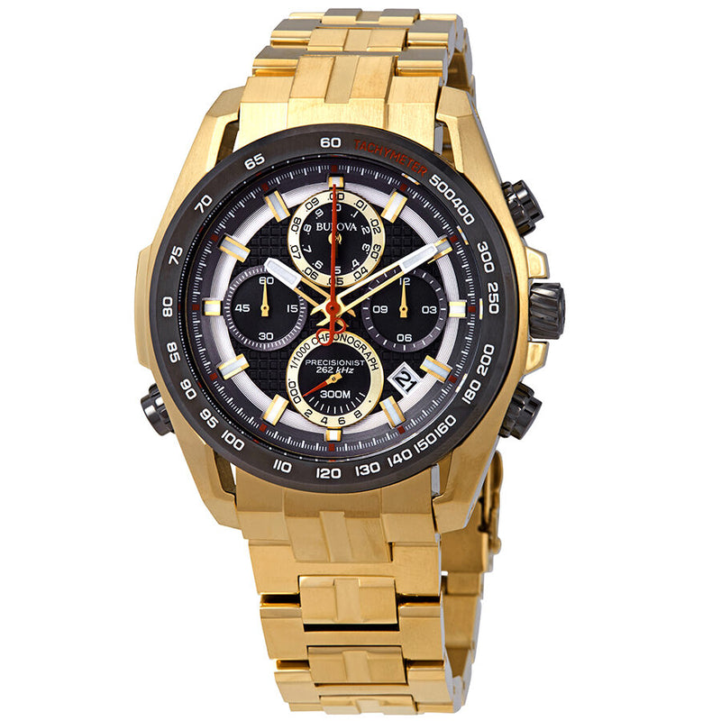 Bulova Precisionist Chronograph Men's Gold-tone Watch #98B271 - Watches of America