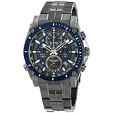 Bulova Precisionist Chronograph Quartz Black-Blue Dial Men's Watch #98B343 - Watches of America