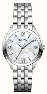 Bulova Quartz Mother of Pearl Dial Ladies Watch #96L268 - Watches of America