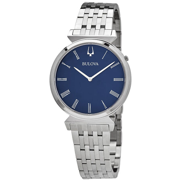 Bulova Regatta Quartz Blue Dial Stainless Steel Men's Watch #96A233 - Watches of America