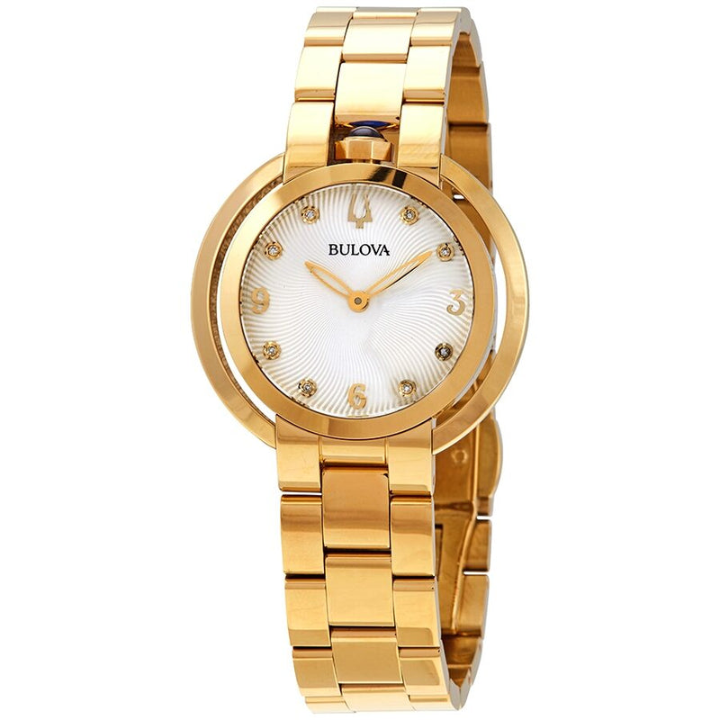 Bulova Rubaiyat Diamond Silver Dial Ladies Watch #97P125 - Watches of America