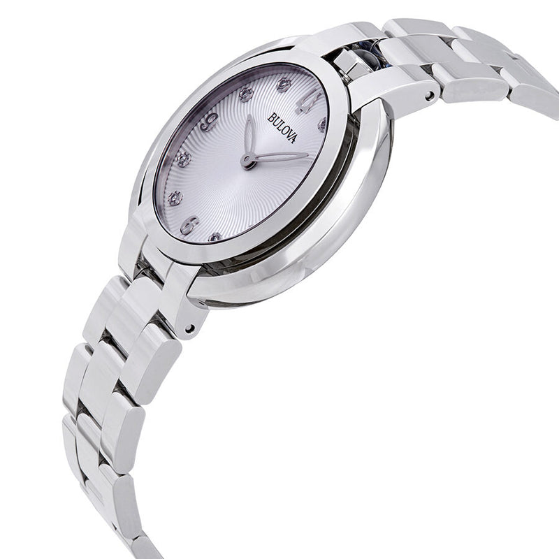 Bulova Rubaiyat Diamond White Dial Ladies Watch #96P184 - Watches of America #2