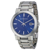 Burberry Blue Check Stamped Dial Stainless Steel Men's Watch BU9031 - Watches of America