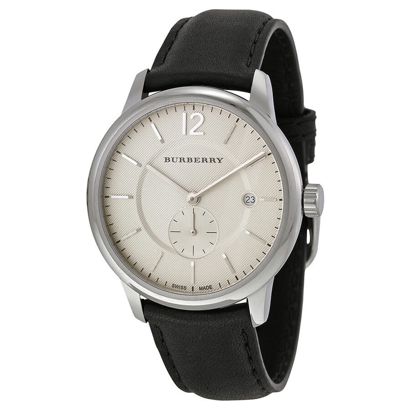 Burberry black best sale leather watch