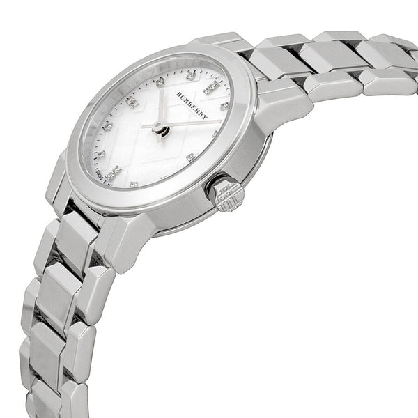 Burberry Mother of Pear diamond set Stainless Steel Ladies Watch BU9224 - Watches of America #2