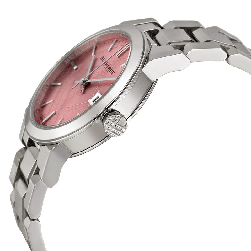 Burberry Pink Check Stamped Stainless Steel Ladies Watch BU9124 - Watches of America #2