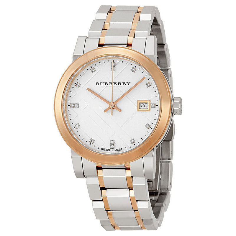 Burberry watch womens clearance silver