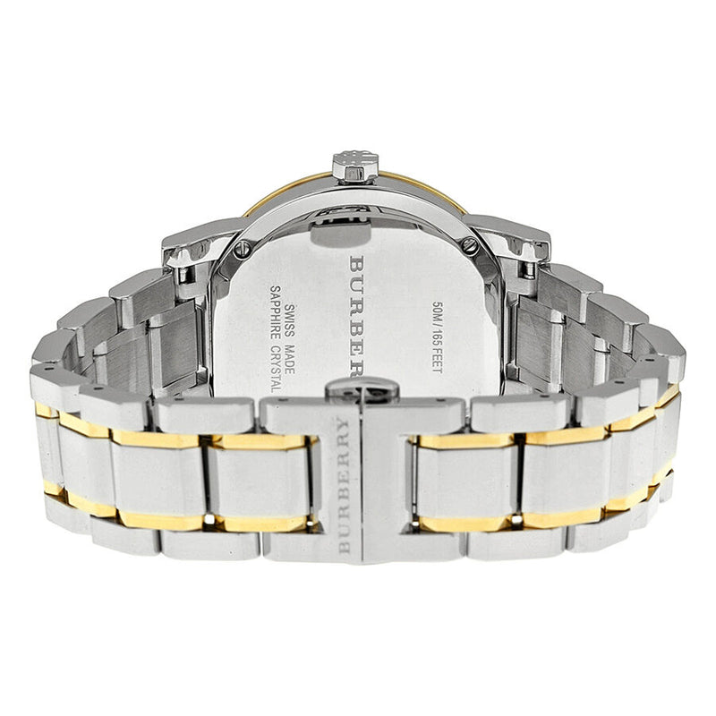 Burberry Silver Dial Two-tone Silver and Gold-tone Bracelet Ladies Watch BU9115 - Watches of America #3