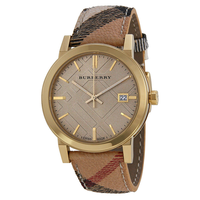 Burberry small check strap watch on sale