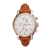 Fossil Original Boyfriend Chronograph Silver Dial Ladies Watch  ES3837 - Watches of America