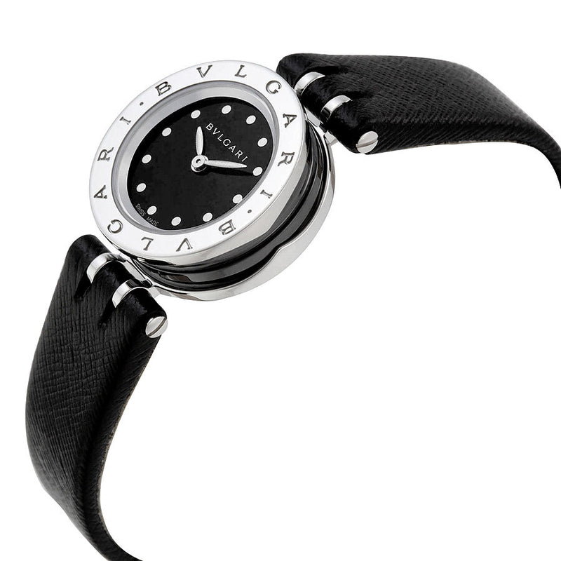 Bvlgari B.zero1 Black Dial Black Leather Ladies Watch #102179 - Watches of America #2