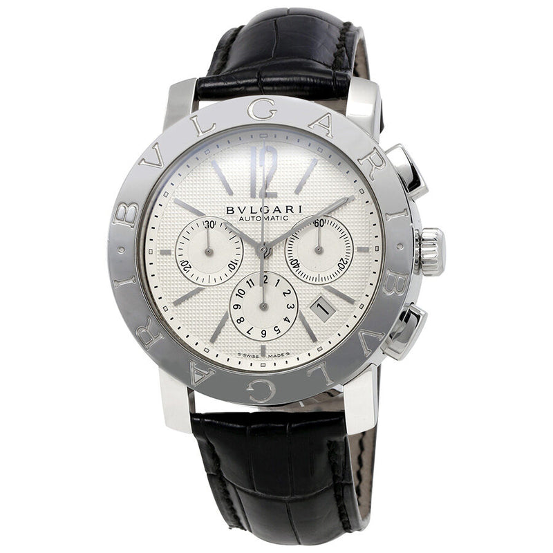 Bvlgari Bvlgari Chronograph Automatic White Dial Men's Watch #101557 - Watches of America