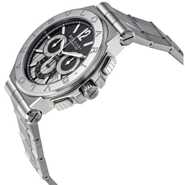 Bvlgari Diagono Black Chronograph Stainless Steel Men's Watch DG42BSSDCH #DG42BSSDCH 101880 - Watches of America #2