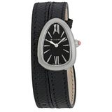 Bvlgari Serpenti Black Dial Ladies Double Wrap Leather Watch #102782 - Watches of America