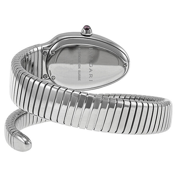 Bvlgari Serpenti Silver Dial Stainless Steel Long Bracelet Ladies Watch #SP35C6SS-1T-L - Watches of America #3