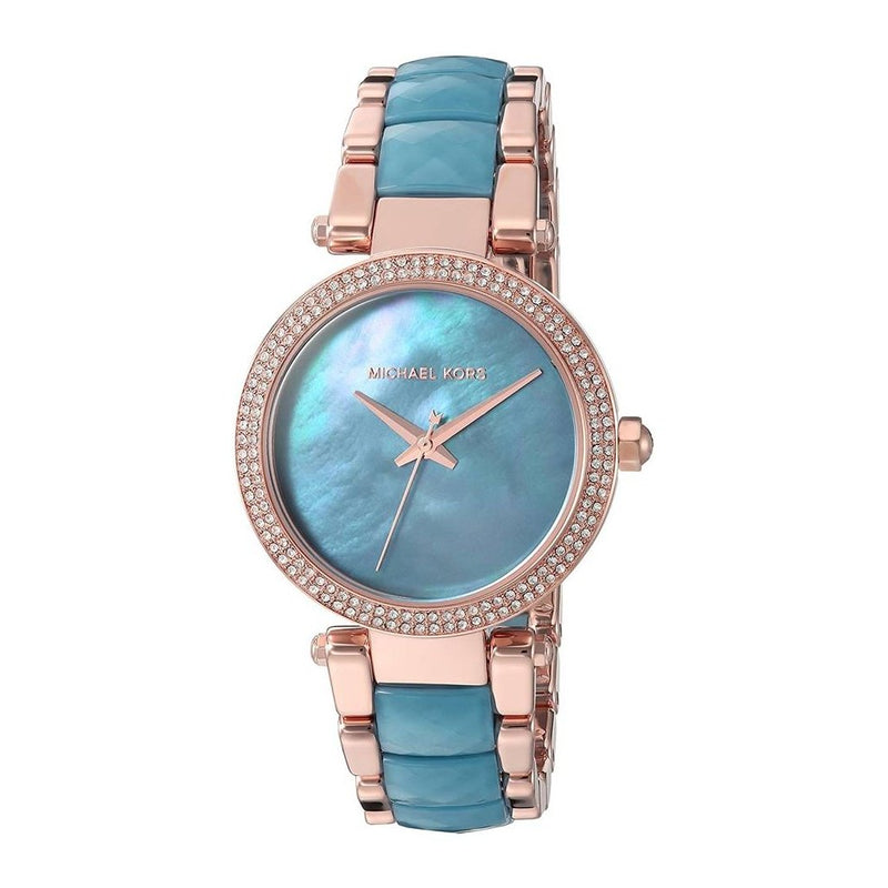 Michael Kors Parker MK6491 - Reloj para mujer con esfera de madreperla azul