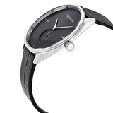 Calvin Klein Accent Quartz Black Dial Black Leather Men's Watch #K2Y211C3 - Watches of America #2