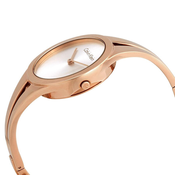 Calvin Klein Addict Silver Dial Medium Rose Gold-tone Ladies Watch #K7W2M616 - Watches of America #2