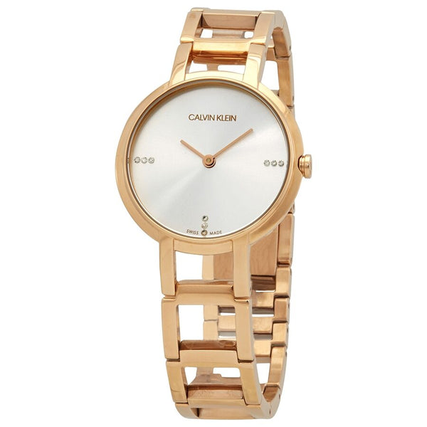 Calvin Klein Cheers Quartz Silver Dial Ladies Watch #K8N2364W - Watches of America