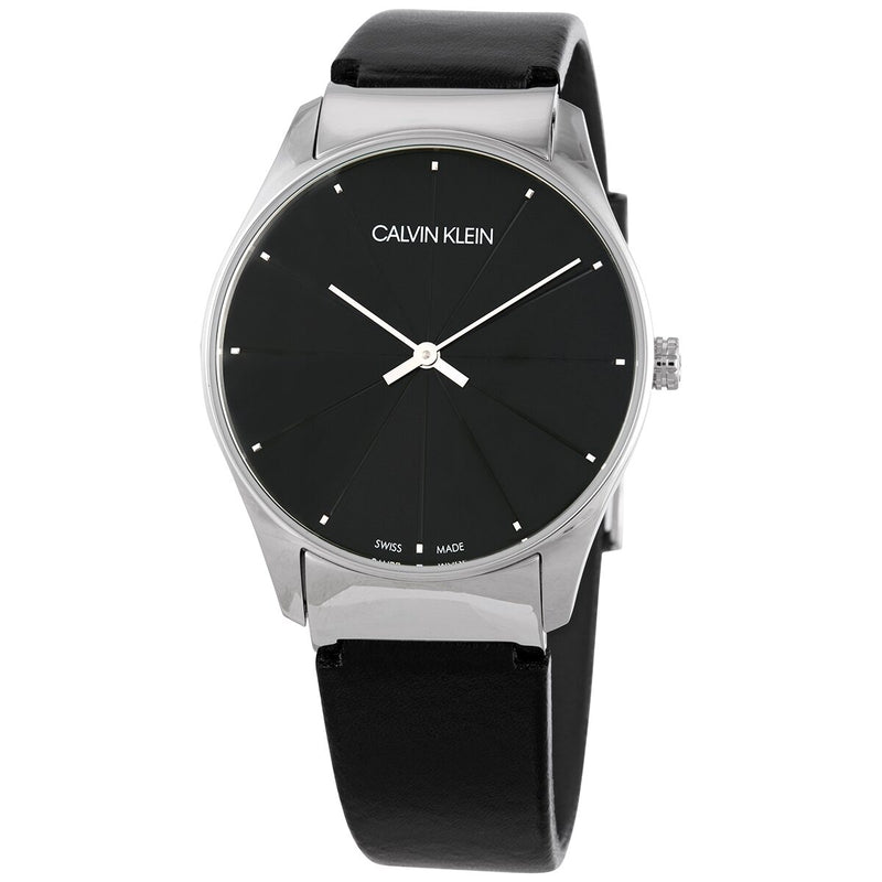 Calvin Klein Classic Quartz Black Dial Ladies Watch #K4D211CY - Watches of America