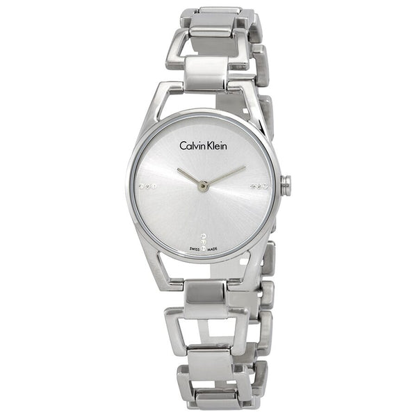 Calvin Klein Dainty Diamonds Silver Dial Ladies Watch #K7L2314T - Watches of America