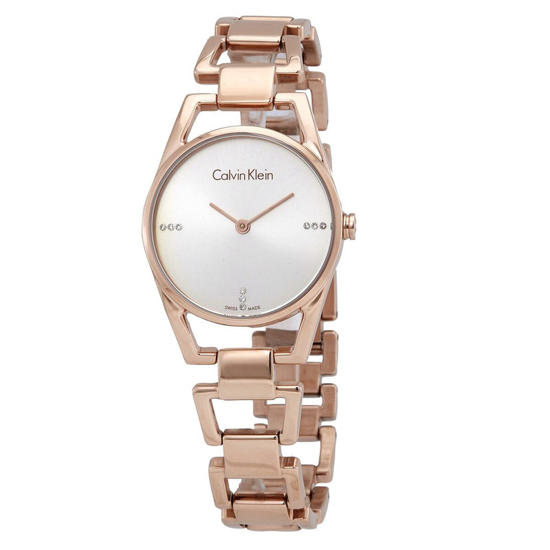 Calvin Klein Dainty Silver Dial Ladies Watch #K7L2364T - Watches of America