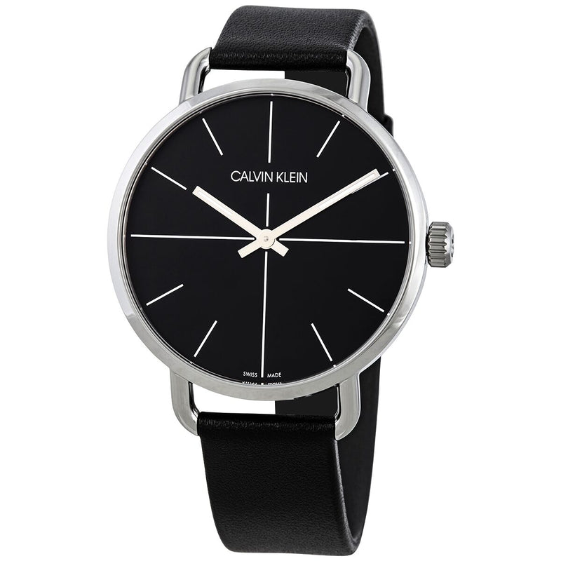 Calvin Klein Even Quartz Black Dial Men's Watch #K7B211CZ - Watches of America