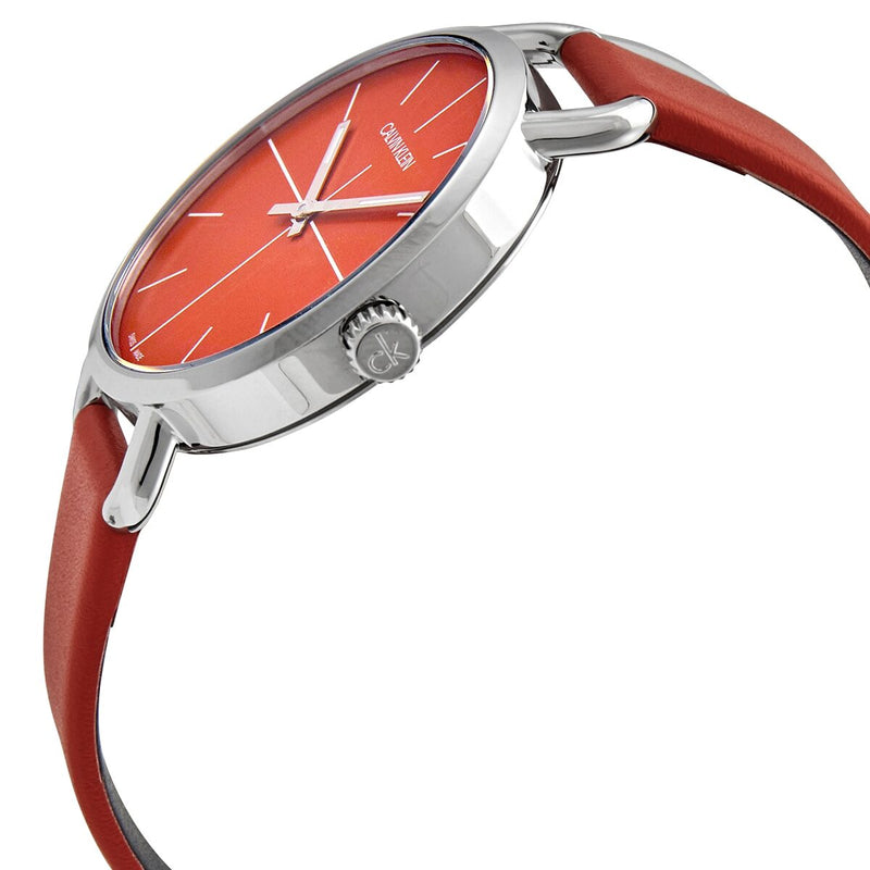 Calvin Klein Even Quartz Orange Dial Ladies Watch #K7B231YM - Watches of America #2