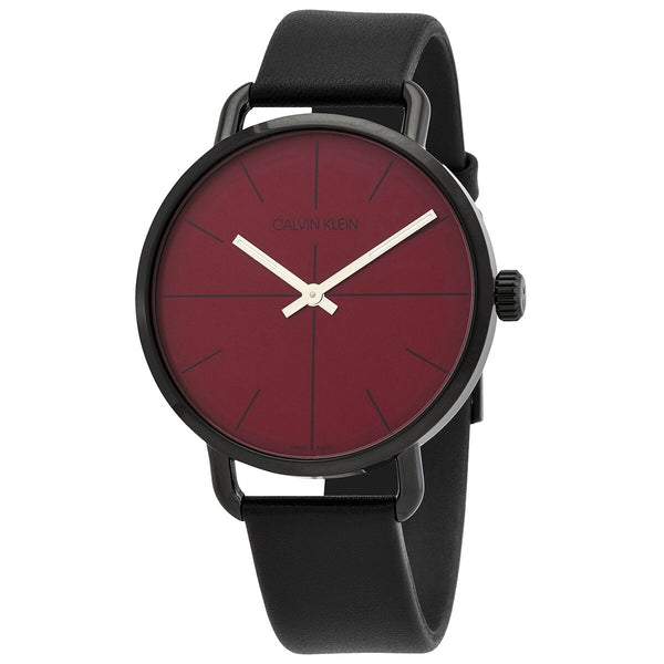 Calvin Klein Even Quartz Red Dial Ladies Watch #K7B214CP - Watches of America