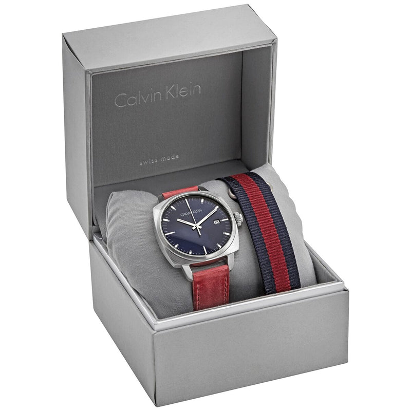 Calvin Klein Fraternity Quartz Blue Dial Men's Watch Set #K9N111ZN - Watches of America #4