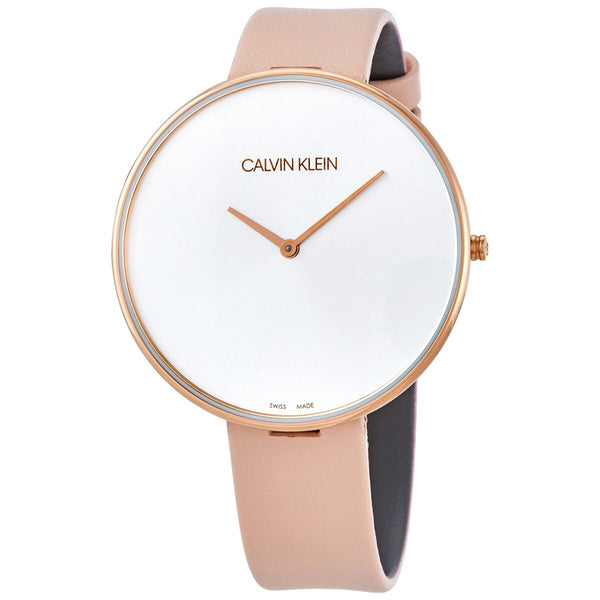 Calvin Klein Full Moon Quartz Silver Dial Ladies Watch #K8Y236Z6 - Watches of America